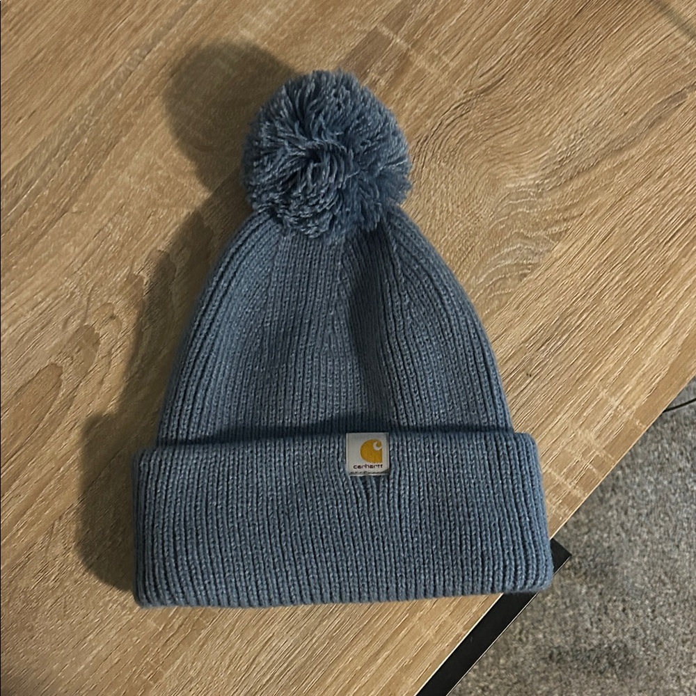 Carhartt Ribbed Knit Blue Beanie